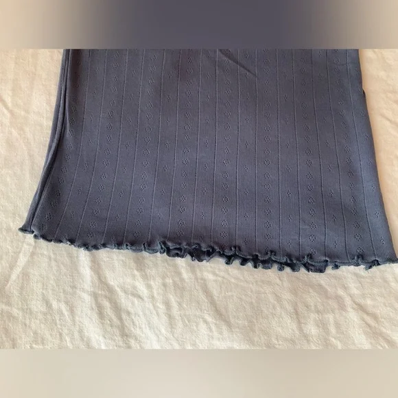 Skall Studio edie pointelle organic cotton cami tank top xs blue - Picture 5 of 8